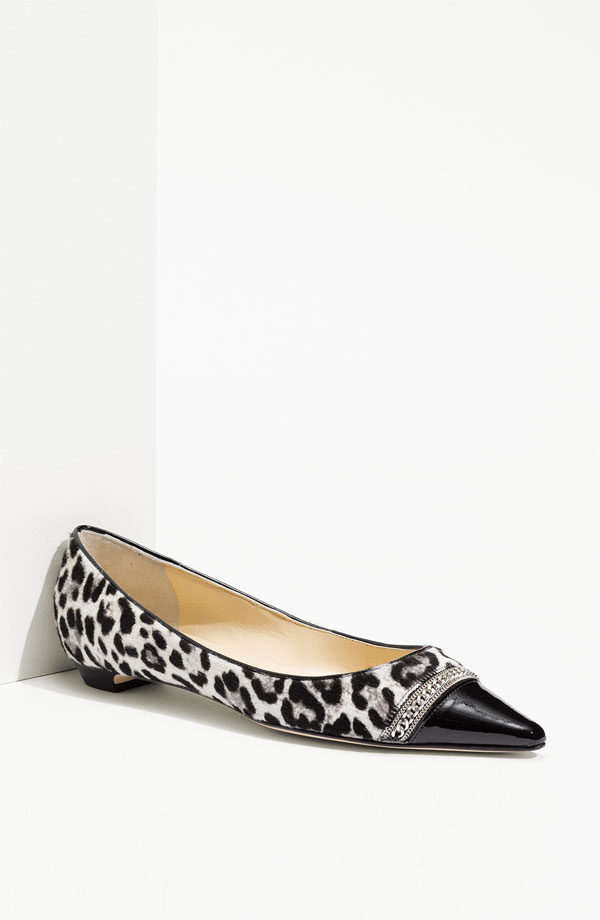 jimmy choo leopard print flats